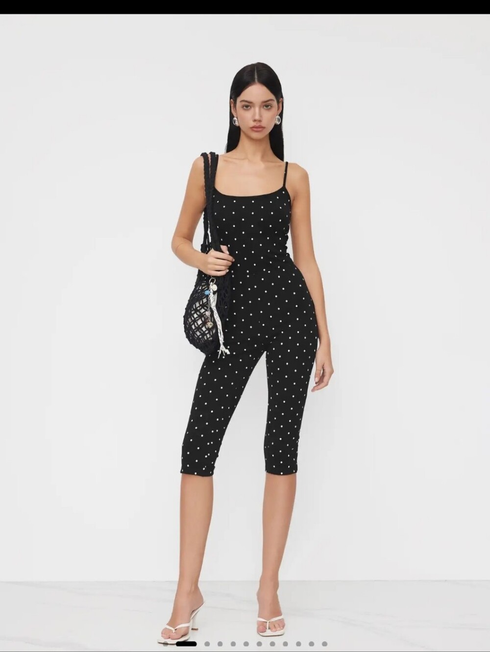 Cider M Black Polka Dot Jumpsuit NWT